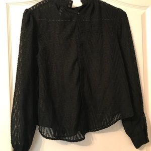 Black button down blouse
